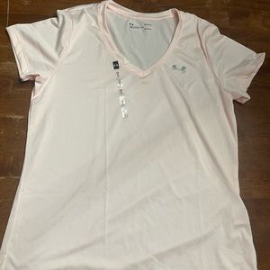 under armour light peach top